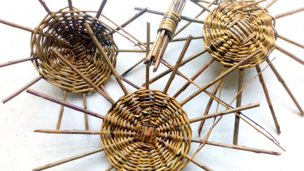 three willow basket bases